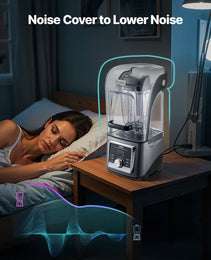 Blender For Smoothies, 85 Oz 1400W, Professional Blender With Powerful Motor, Multi-Functional Food Processing Blender With Noise Cover For Smoothie/Milkshake/Juice, Fits For Kitchen