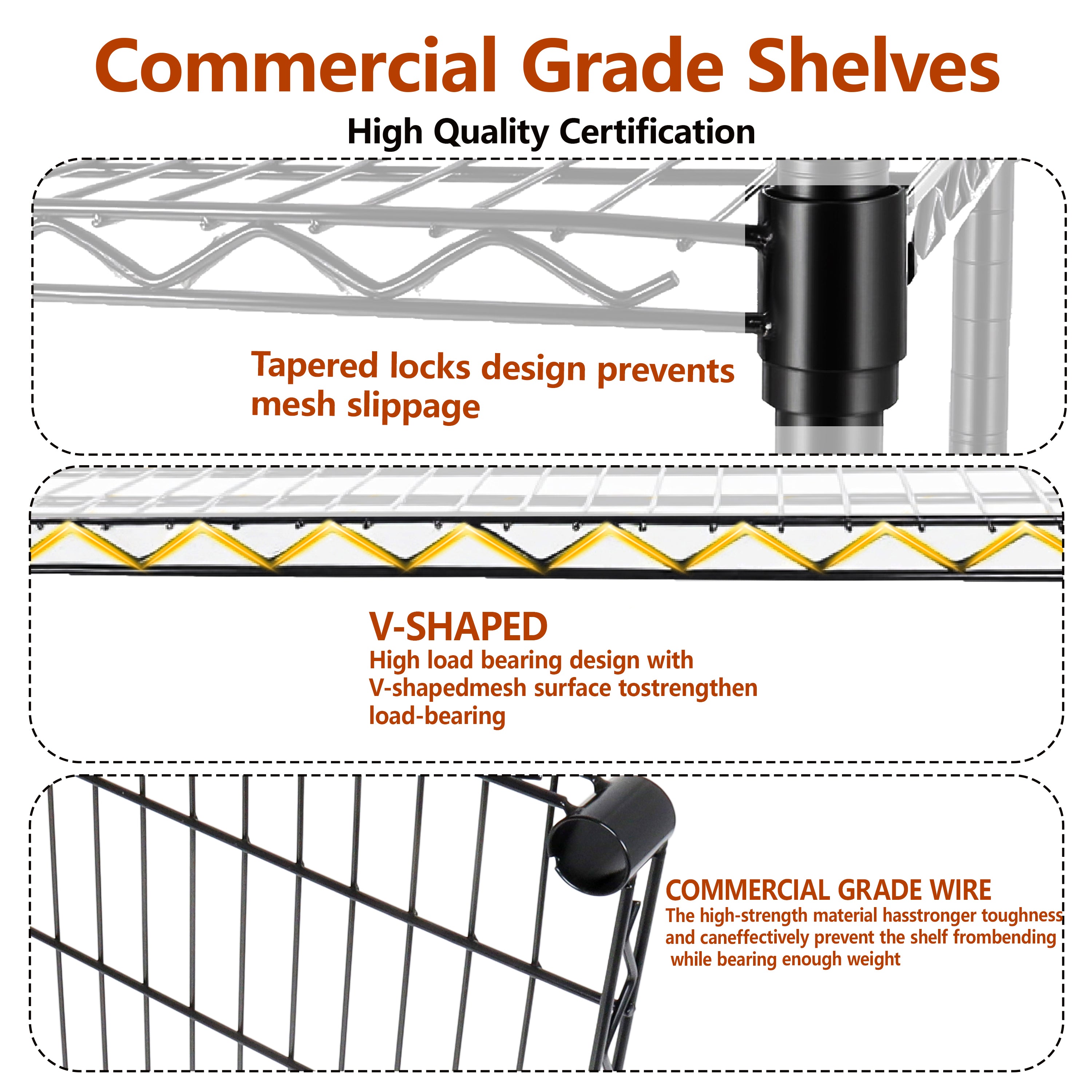 3 Tier Metal Shelf Wire Shelving Unit -  Set Of 2  1050lbs Capacity Heavy Duty Adjustable Storage Rack With Shelf Liners  Extensible To 6 Tier 2100lbs Shelving Designs   48  L X 18  D X 96  H  Black