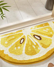 Lemon Fruit Bath Mats Cute Bathroom Rugs