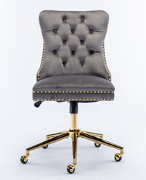 Home Office Chair With Tufted Velvet Buttons