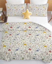 3 Pieces Mushroom Decoration Comforter Set Soft Bedding Set For Home Bedroom Decor Twin Full Queen King Size