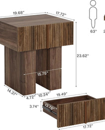 Bedside Table,Storage Nightstand