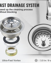 Stainless Steel Prep & Utility Sink – Commercial Single Bowl Free-Standing Station with Faucet & Adjustable Legs