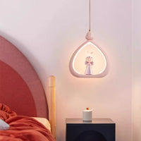 Princess Chandeliers Cute Girl Bedroom Bedside Lamp Cream Style Romantic Warm Children's Room Princess Room Chandelier LED