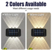 Solar Wall Light Outdoor,Waterproof LED Garden Fence Lamp,Solar Powered Wall Mount Decorative Lighting,Street Patio Landscape