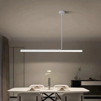 One-word Long Strip Led Restaurant Pendant Lights Nordic Simple Dining Table Bar Chandeliers Modern Home Indoor Lighting Lamps