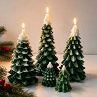 DIY Christmas Tree Series Silicone Mold Handmade Aroma Candle Plaster Mould Christmas Decoration Candle Making Supplies