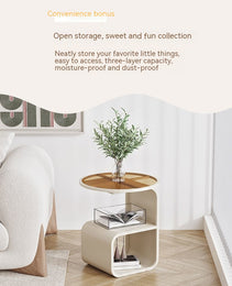 Simple Modern Round Tempered Glass Sofa Side Table