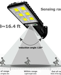 LED Solar Motion Sensor Light Bright Garden Outdoor Street Wall Lamp Solar Wall Lamp Lights Outdoor Road Lamp For Garden, Yard, Garage, Path