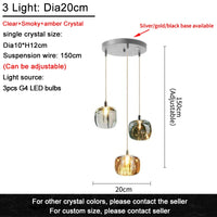 Modern Nordic Ceiling Chandelier LED Living Room Luxury Crystal Attic Bedroom Light Dining Room Lustre Chandelier Kitchen Lamp