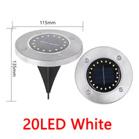 Solar Buried Ground Lights, 8/20 LED Waterproof Underground Deck Spot Outdoor Garden Pathway Driveway Landscape Decor Spotlight