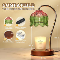Pink&Green Candle Warmer Lamp W/Timer, Christmas Birthday Gifts for Women