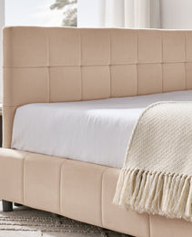 Full Size Upholstered Tufted  Bed Frame, Sofa Bed Frame With Comfortable Backrest And Armrests, Full Size Bed For Bedroom, Living Room,Velvet, PINK 80.5x59x30.5