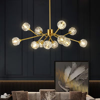 Sputnik Chandeliers for Dining Room，9 Lights D30 Inch