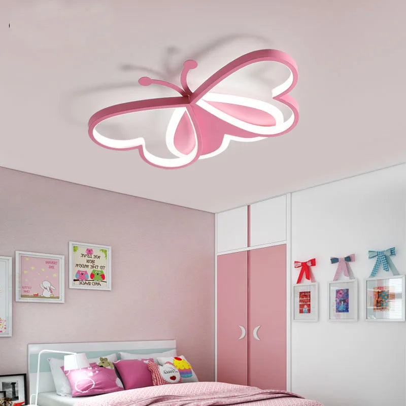Luxury Lighting Butterfly LED Chandelier For Children's Room Bedroom Kids Ceiling Lamp Lighting Kids' Lamp