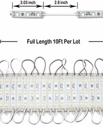 LED Waterproof Module Light, One Board With 60 Lights And 10ft White Light