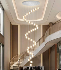 236'' Long Large Crystal Chandeliers LED Chandeliers for High Ceiling Handing Light Fixture for Entrance Hallway Foyer Staircase Lobby Gold
