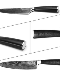 Qulajoy 8 Inch Chef Knife, Ultra Sharp Japanese Damascus VG-10 Blade,Professional Kitchen Knife With Ergonomic G10 Handle And Sheath