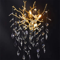 Modern Luxury Crystal Wall Lamp Living Room Bedroom Bedside Lamp Background Wall Villa Home Indoor Lighting Decoration LED Light