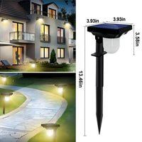 1-4PC Solar Landscape Spotlights Garden Motion Sensor Pathway Lights 3 Modes Waterproof Wall Lamp Patio Lawn Walkway Decor