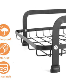 2-Tier Dish Drying Rack For Kitchen Counter Space Saving Rustproof Dish Rack With Drainboard Detachable Kitchen Drainer Organizer Set