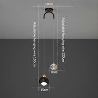 Bedroom Bedside Hanging Pendant Lamp Glass Ball LED Chandelier Lighting Ceiling Modern Interior Home Decor Lights Dining Kitchen