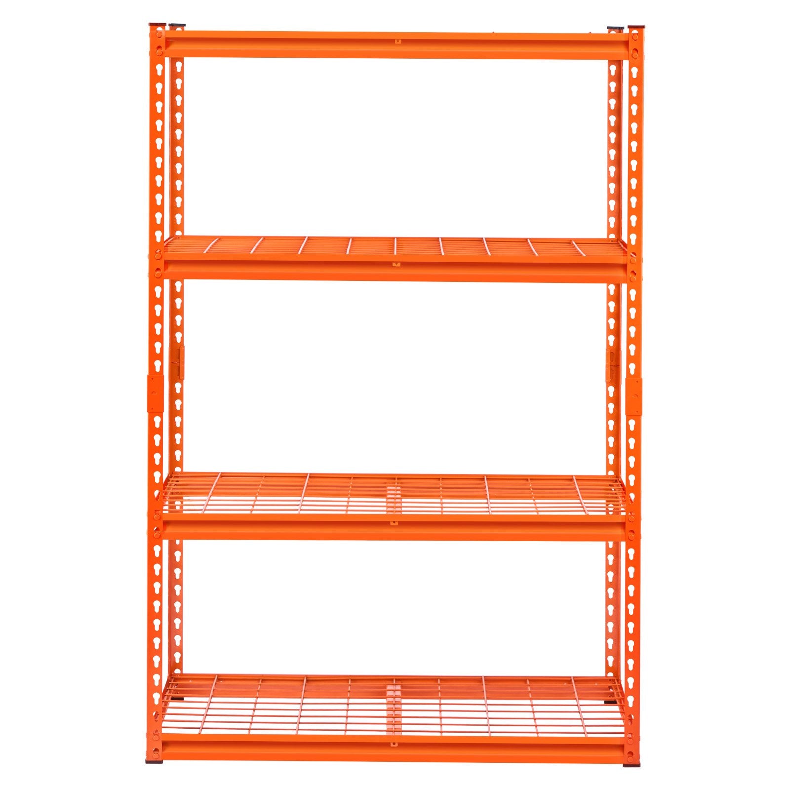 Storage Shelves, 2400 Lbs, 4 Tier Heavy Duty Garage Shelving, 20" D X 40" W X 60" H Adjustable Metal Shelves For Industrial Shelving Unit Utility Shelf, For Kitchen, Warehouse, Basement, Orange