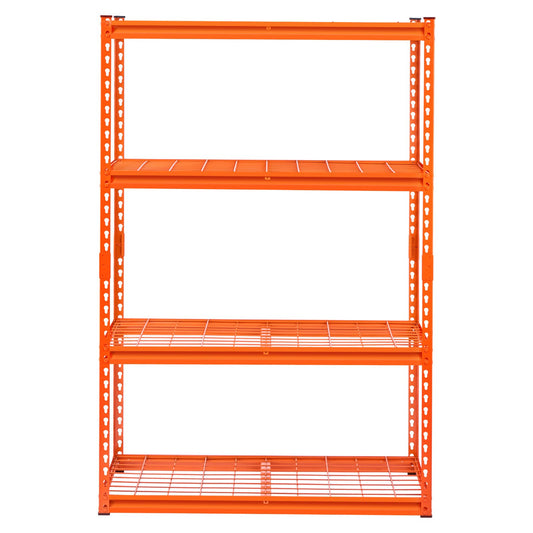 Storage Shelves, 2400 Lbs, 4 Tier Heavy Duty Garage Shelving, 20" D X 40" W X 60" H Adjustable Metal Shelves For Industrial Shelving Unit Utility Shelf, For Kitchen, Warehouse, Basement, Orange