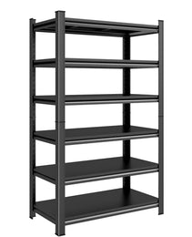 Garage Shelving Units 2400LBS Heavy Duty Storage Shelves Adjustable Metal Shelf 6 Tier Garage Storage Rack For Kitchen, Laundry Room, Industrial, Warehouse 39.37" W*19.70" D*82" H, Black