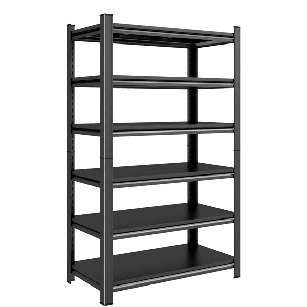 Garage Shelving Units 2400LBS Heavy Duty Storage Shelves Adjustable Metal Shelf 6 Tier Garage Storage Rack For Kitchen, Laundry Room, Industrial, Warehouse 39.37" W*19.70" D*82" H, Black