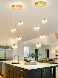 Modern Globe Chandelier Bubble Chandelier for Staircase Globe Pendant Light