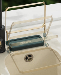 Sink Filter Rack Kitchen Foldable Sink Strainer Mesh Bag Stand Waste Garbage Net Shelf Anti-Clogging Disposable Garbage Mesh Bag