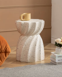 Cream Breeze Cafe Small Round Table Side Table
