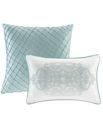 12 Piece Comforter Set With Cotton Bed Sheets Blue King