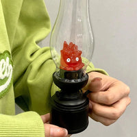 Calcifer Flameless Night Light Halloween Retro Decorative Candle Light Cartoon Anime Cute Lamp Bedroom Bedside Table Lamp