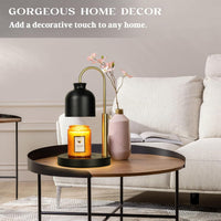 Candle Warmer Lamp, Glass Lamp Candle Warmer with Timer BLACK + Free Candle