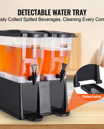 Beverage Dispenser, 3 Gallon X 2 Drink Dispensers For Parties, Plastic Juice Dispenser With Stand Spigot Lid, Iced Tea Lemonade Juice Water Dispenser, For Restaurants, Hotels, Parties