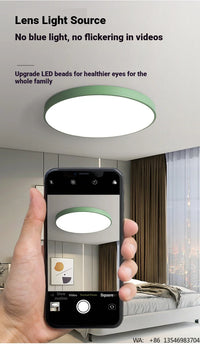 ERS High Quality Modern Round Ceiling Lamp Remote Control Black White Smart  Indoor Living Room Decoration  Led  Ceiling Light