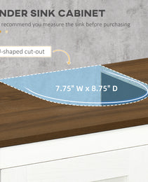 Bathroom Sink Cabinet, Freestanding Under Sink Cabinet Adjustable Shelf