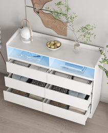 6-drawer Vanity With LED Lights - CJDS