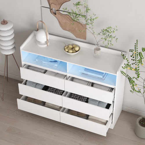 6-drawer Vanity With LED Lights - CJDS
