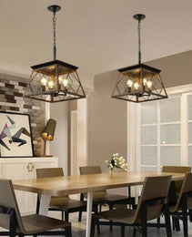 Farmhouse Chandelier 4 Lights Vintage Antique Chandelier Lamps