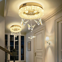 Butterfly Chandelier Black 48In Modern Crystal Raindrop Chandelier Lighting Flush Mount Ceiling Chandeliers for Living Room 20XGU10