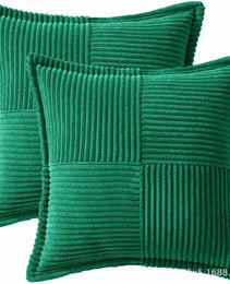 Corduroy Pillow Covers Super Soft Boho Striped Pillow Covers Broadside Decorative Textured Christmas Throw Pillows For Couch Cushion Livingroom