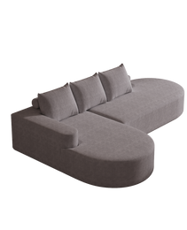 Modern Curved Sofa ,Chenille Upholstered Sectional Sofa Couch Set,Modular 108.5 L Shaped Sectional Living Room Sofa Set With 3 Pillows,Free Combination Sofa Couch For Living Room,Bedroom