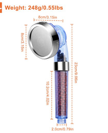 Ionic Filtration Shower Head High Pressure 3 Mode Stone Water Saving Bath Handheld Shower