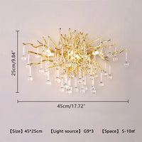 Royal Nordic Luxury Crystal Chandeliers Gold Chrome Water Drop Pendant Light Living Room Hotel Hall Villa Indoor Decor Fixture