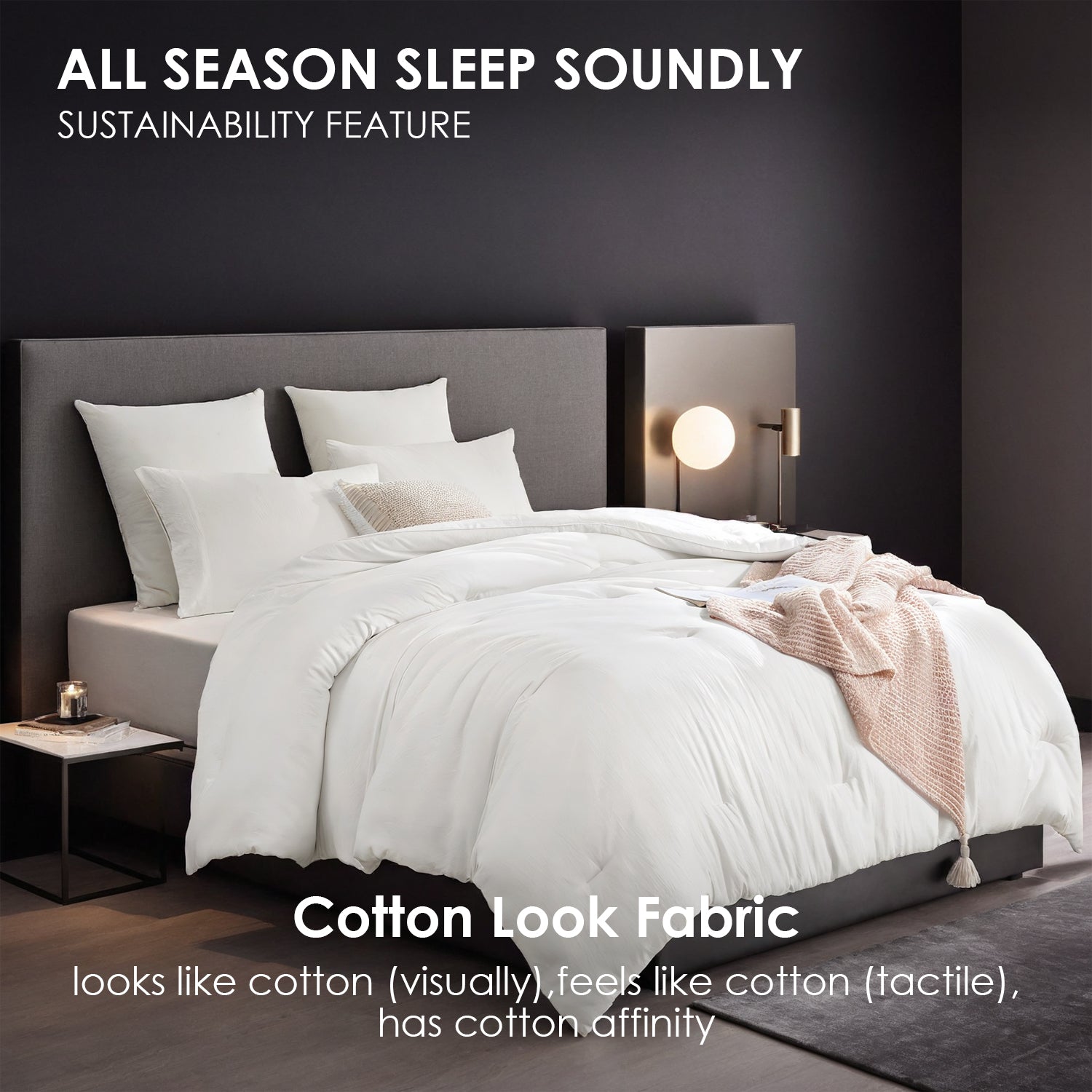 All Season White Oversized Solid Plump Duvet, Premium Hotel, Bedroom And Guesthouse Comforter. This Extra Warm Thick Winter Quilt Transitions Seamlessly For Spring, Autumn Use, Christmas Gift.