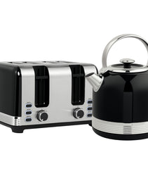 Midnight Series: 3000W Rapid-Boil Kettle & 4-Slice Toaster Set
