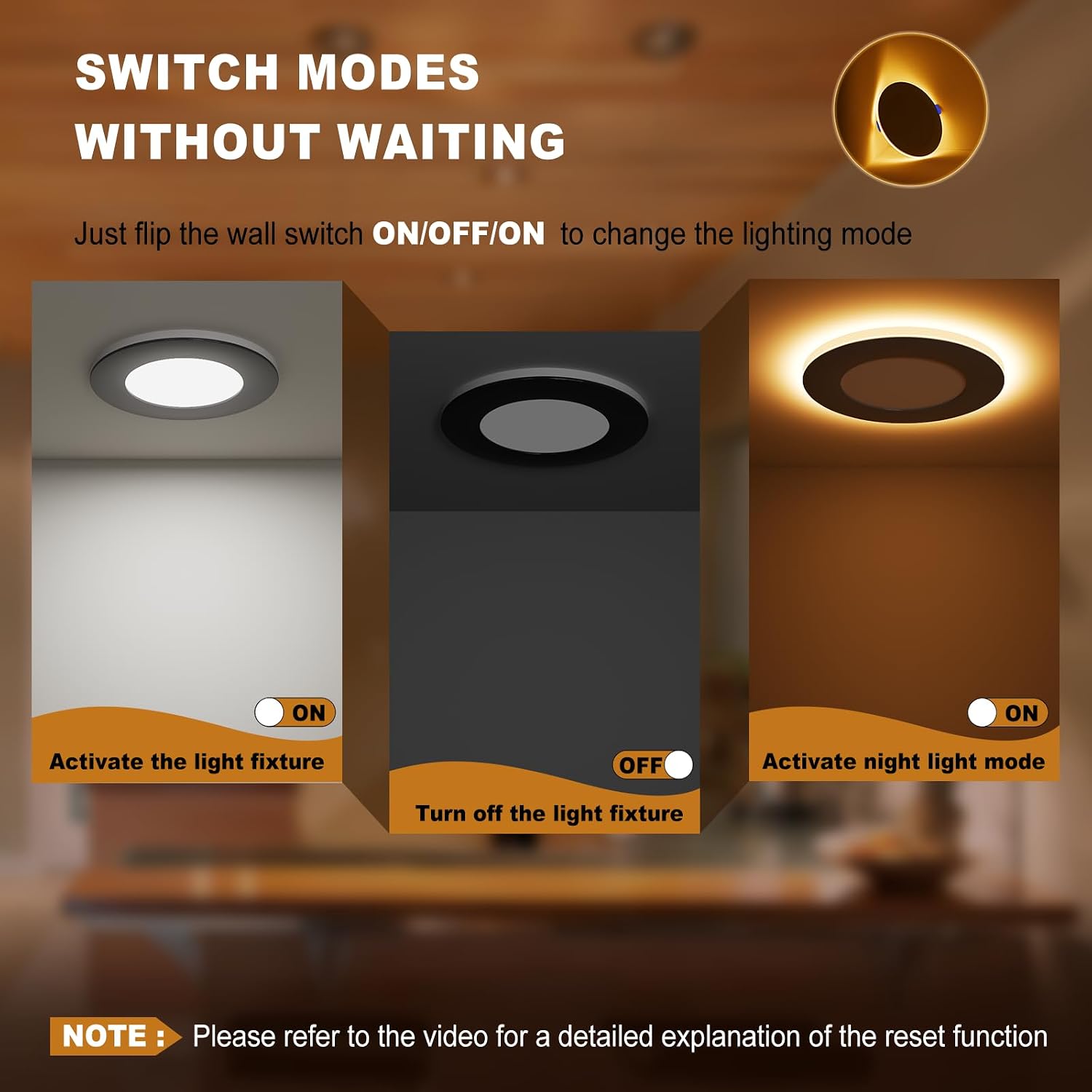 4" Downlight Round Black - with night light - 5CCT - AZ